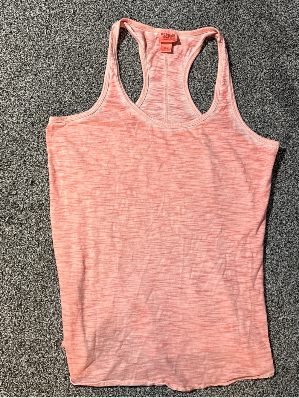 Mossimo Supply Co Athletic Tank Top Heathered Peach Coral (M) Racer-Back Women